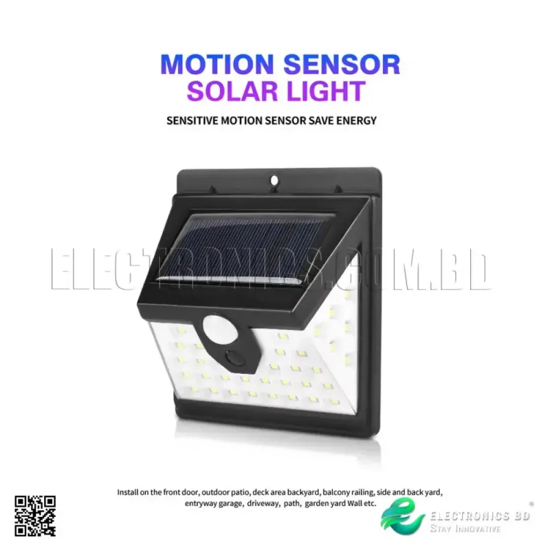 40 LED Solar Motion Sensor Waterproof Outdoor Wall Light for Garden
