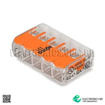 221-615 Universal Cable Connector | 5 Port Compact LED Splice Lever Terminal