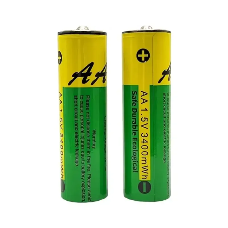 AA 1.5V 3400mWh Rechargeable Lithium Battery USB Type-C side view