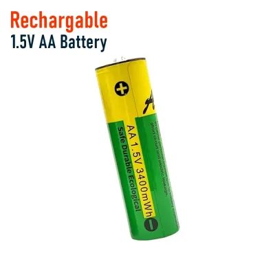 AA 1.5V 3400mWh Rechargeable Lithium Battery USB Type-C main battery