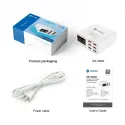 SUNSHINE SS-304Q 6A 6-Port USB Fast Charger Smart Output package contents