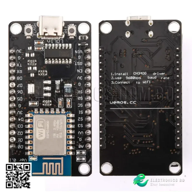 NodeMCU Lolin V3 ESP8266 ESP-12F Type-C WiFi Board